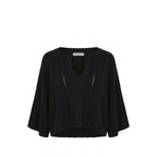 Malo Black Cotton Women Sweater