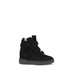 Isabel Marant Black Calf Leather Bos Taurus Sneakers