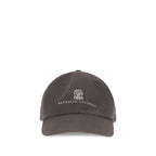 Brunello Cucinelli Brown Cotton Cap (Baseball Hat)