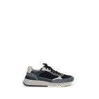 Brunello Cucinelli Blue Calf Leather Bos Taurus Athletic Sneakers