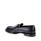 Dolce & Gabbana Black Calfskin Slip-On Loafers