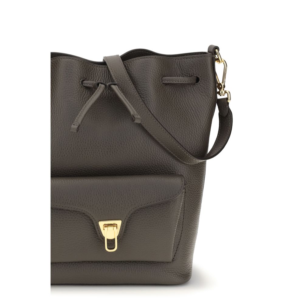 Coccinelle Brown Calf Leather Bos Taurus Shoulder Bag