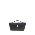 Savette Black Calf Leather Bos Taurus Shoulder Bag