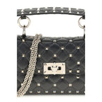 Valentino Garavani Black Lamb Ovis Aries Aries Shoulder Bag