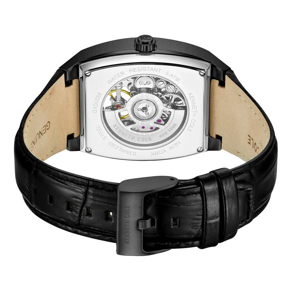 Kenneth Cole Black Leather Dress Watch