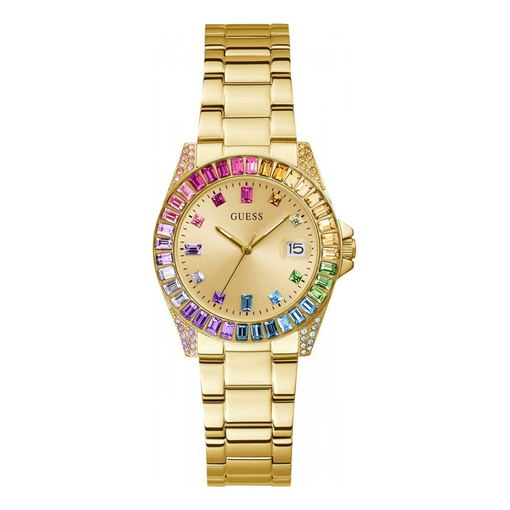 Guess Gold Stainless Steel Dress Watch