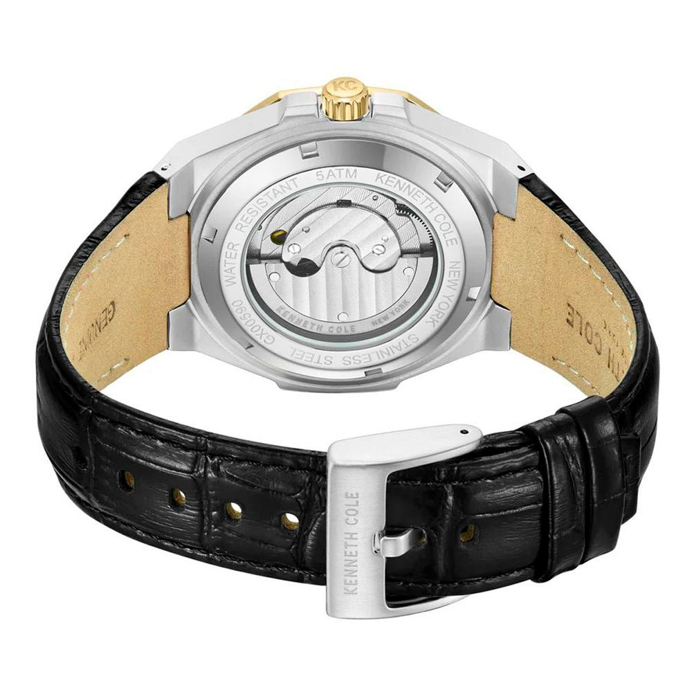 Kenneth Cole Black Leather Dress Watch