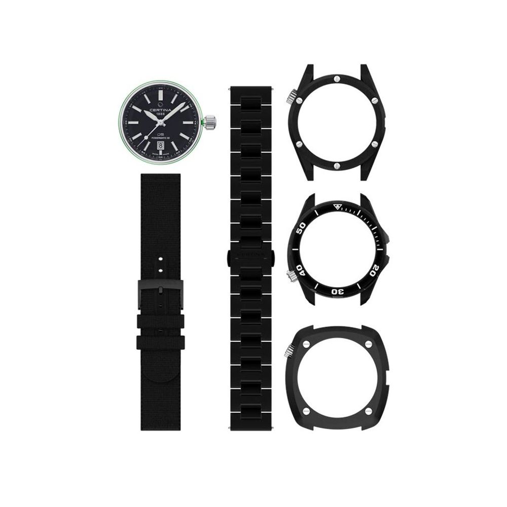 Certina Black Stainless Steel Dress Watch