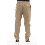 Peserico Brown Cotton Men Pant