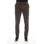 Peserico Brown Cotton Men Pants