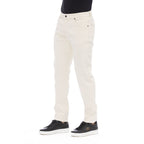 Peserico Bianco Cotton Men Pant