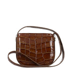 Jil Sander Brown Leather Crossbody Bag