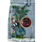 Mr&Mrs Italy Blue Cotton Women's Short