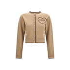 Chloé Beige Wool Oves Aries Cardigan