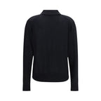 Loulou De Saison Black Cashmere Polo Shirt