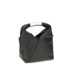 MM6 Black Calf Leather Bos Taurus Shoulder Bag