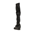 The Attico Black Polyurethane Over The Knee