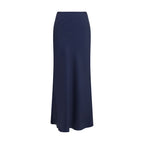 Loulou De Saison Blue Silk Long Skirt