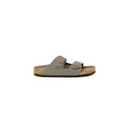 Birkenstock Gray Leather Flat Sandals