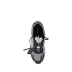 Off-White Gray Polyurethane Athletic Sneakers