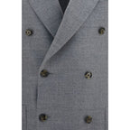 Lardini Gray Wool Oves Aries Full-Length Jacket