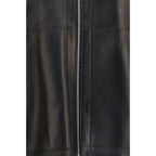Khaite Black Lamb Ovis Aries Aries Leather Jacket