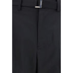 Sacai Black Polyester Casual Pants