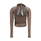Lemaire Brown Polyamide Pattern Shirt