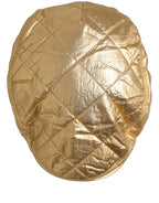 Dolce & Gabbana Men Gold Wide Quilted Newsboy Capello Hat