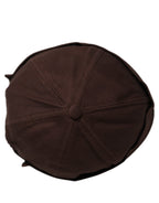 Dolce & Gabbana Men Brown Cotton Docker Capello Brimless Hat
