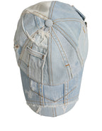Dolce & Gabbana Men Blue Patchwork Cotton Denim Baseball Cap Hat
