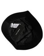 Dolce & Gabbana Men Black Nylon Wide Brim Bucket Capello Hat