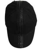 Dolce & Gabbana Men Black Cotton Baseball Cap 6 Panels Hat