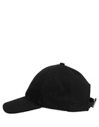 Dolce & Gabbana Men Black Wool Baseball Cap 6 Panels Hat