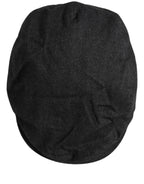 Dolce & Gabbana Men Black Cotton Flat Cloth Newsboy Cap Hat