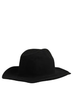 Dolce & Gabbana Men Black Classic Wide Brim Fedora Capello Hat