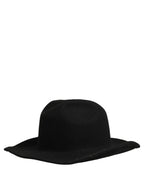 Dolce & Gabbana Men Black Classic Wide Brim Fedora Capello Hat