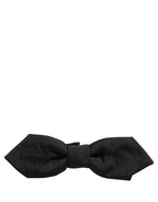 Dolce & Gabbana Men Black 100% Silk Adjustable Neck Papillon Bow Tie