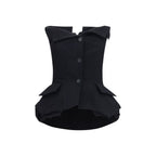 Magda Butrym Black Silk Waistcoat