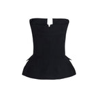 Magda Butrym Black Silk Waistcoat