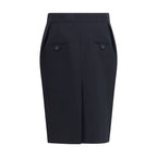 Magda Butrym Black Cotton Midi Skirt