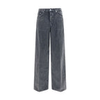 Haikure Gray Cotton Casual Pants