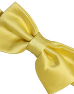 Dolce & Gabbana Men Yellow 100% Silk Adjustable Neck Papillon Bow Tie