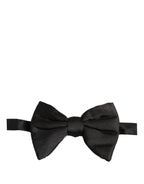 Dolce & Gabbana Men Black 100% Silk Adjustable Neck Papillon Bow Tie