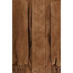 Magda Butrym Brown Suede Leather Bomber