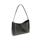 The Row Black Calf Leather Bos Taurus Shoulder Bag