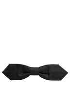 Dolce & Gabbana Men Black Polyester Adjustable Neck Papillon Bow Tie