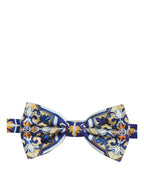 Dolce & Gabbana Men Multicolor Majolica Adjustable Neck Papillon Bow Tie