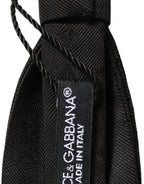 Dolce & Gabbana Men Black 100% Silk Adjustable Neck Papillon Bow Tie