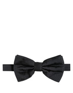 Dolce & Gabbana Men Black 100% Silk Adjustable Neck Papillon Bow Tie